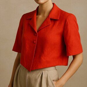 Vintage Ryerson School of Fashion 100% Linen Jacket Sz 10